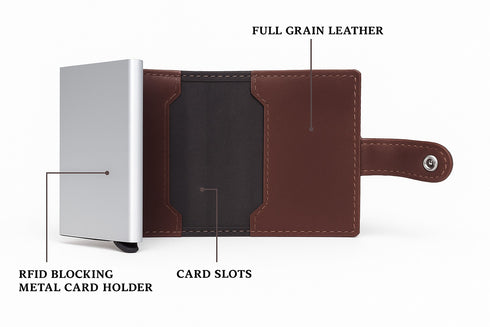 JKEL Leather RFID Pop-Up Wallet S6